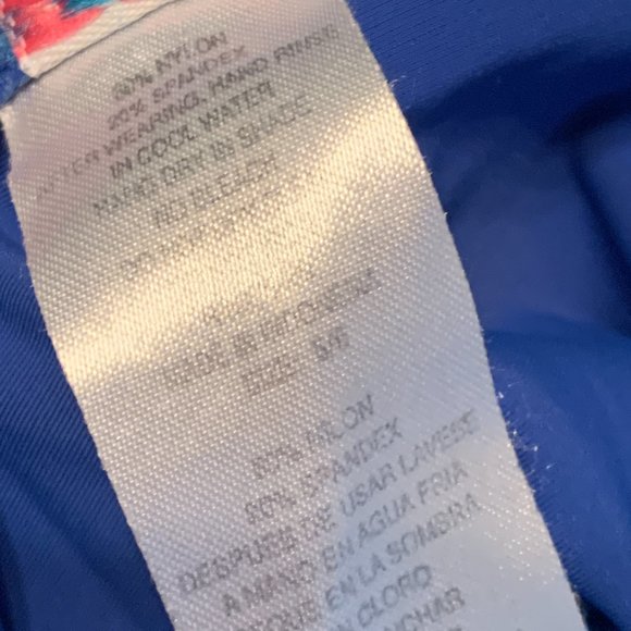 WOMENS - sz 5/6 MALIBU DREAM GIRLS JUNIOR string bikini blue, white belted - Picture 9 of 11